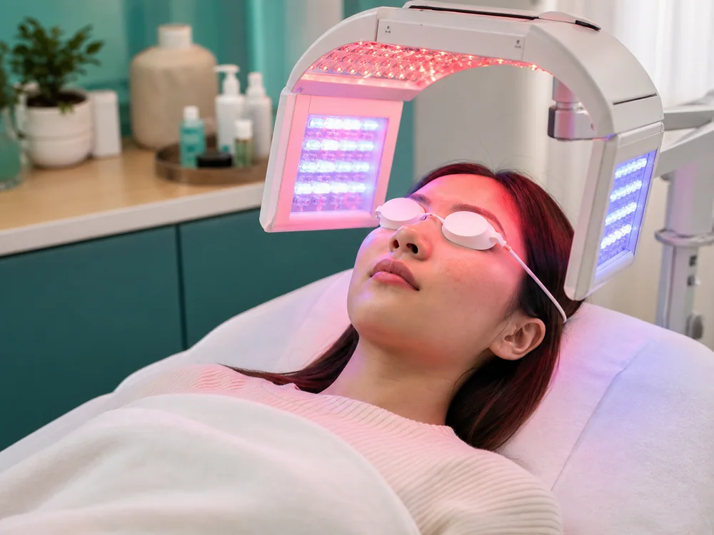 LED light therapy facial treatment reference