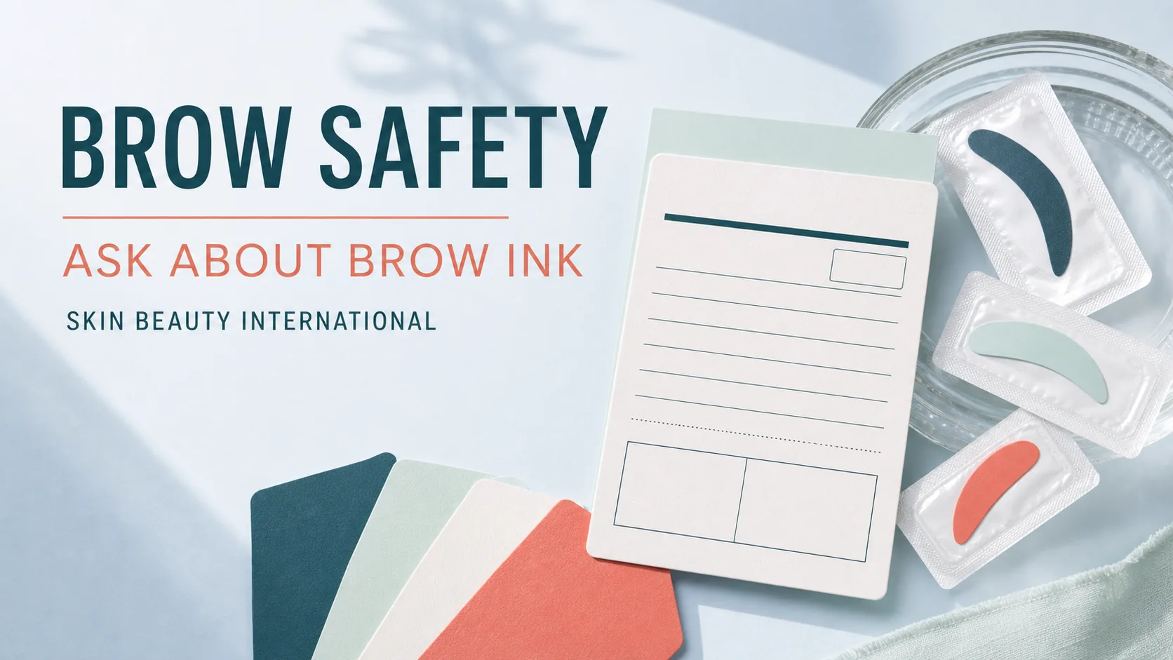 Skin Beauty Int'l editorial guide cover: ASK ABOUT BROW INK