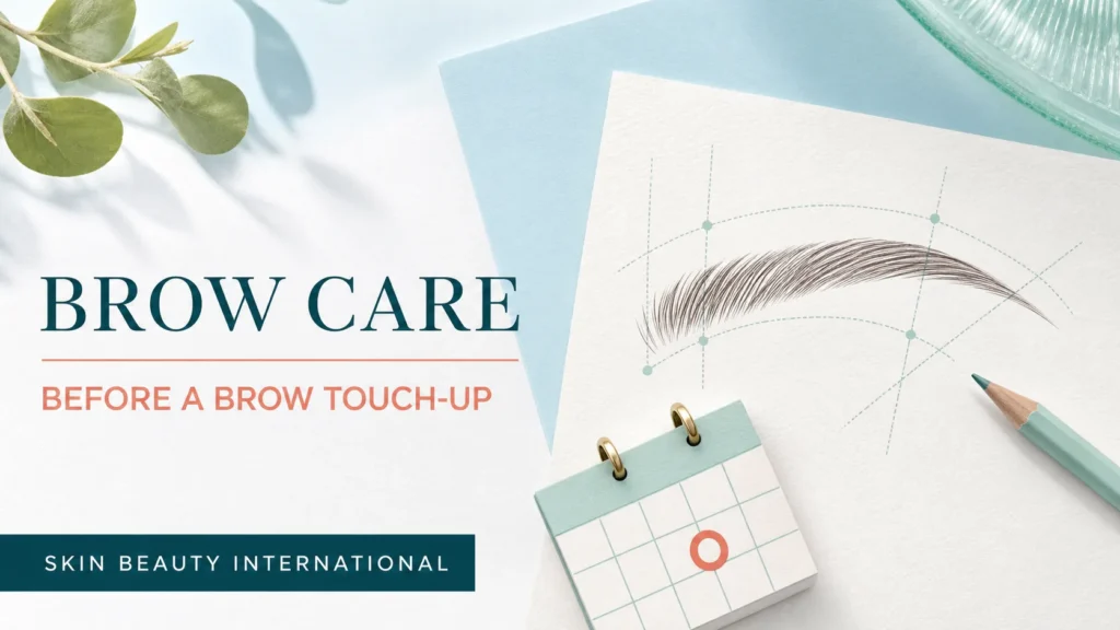 Skin Beauty Int'l editorial guide cover: BEFORE A BROW TOUCH-UP