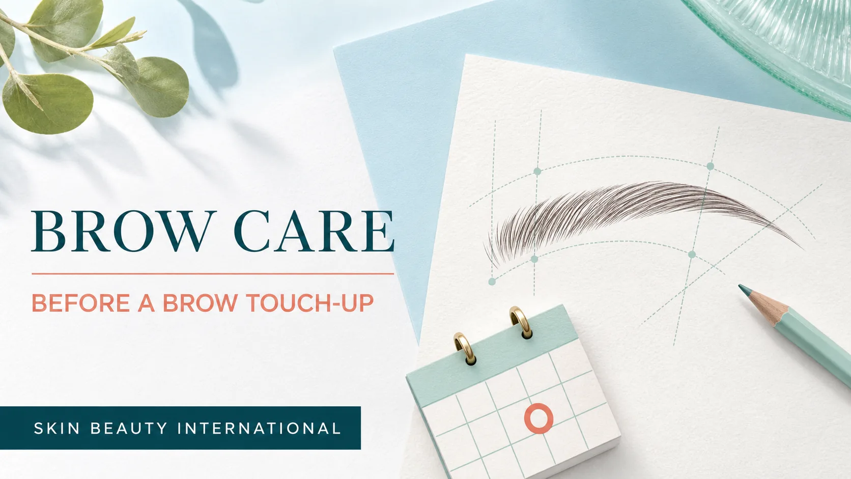 Skin Beauty Int'l editorial guide cover: BEFORE A BROW TOUCH-UP