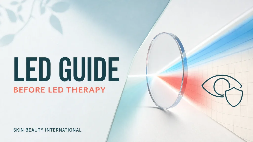 Skin Beauty Int'l editorial guide cover: BEFORE LED THERAPY