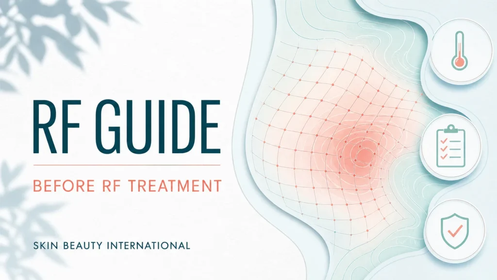 Skin Beauty Int'l editorial guide cover: BEFORE RF TREATMENT