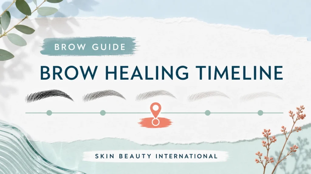 Skin Beauty Int'l editorial guide cover: BROW HEALING TIMELINE