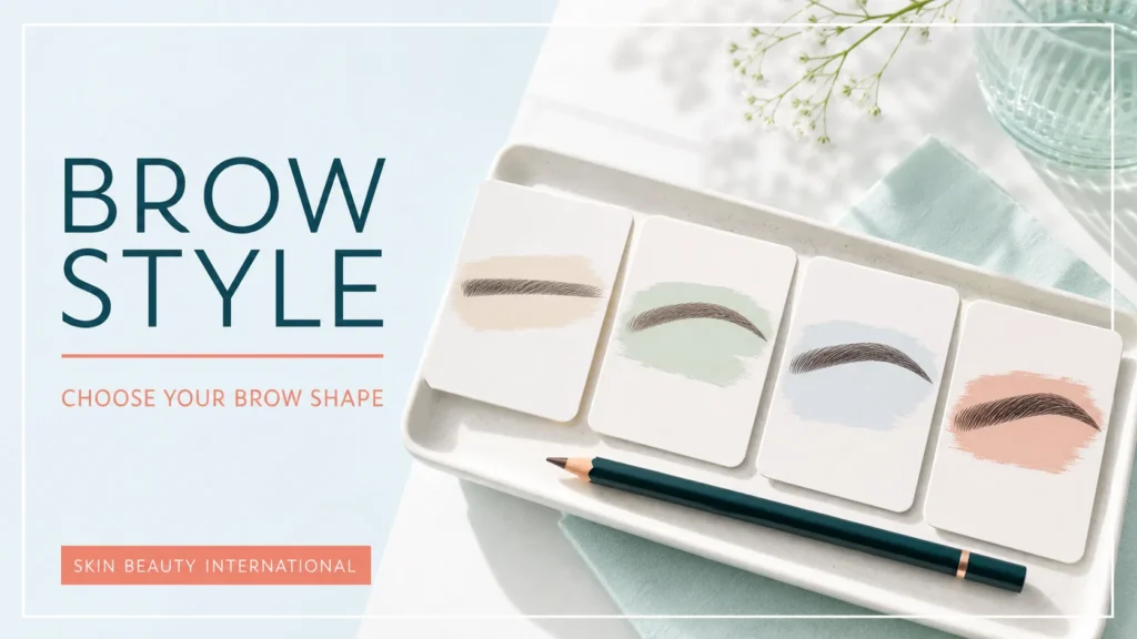 Skin Beauty Int'l editorial guide cover: CHOOSE YOUR BROW SHAPE