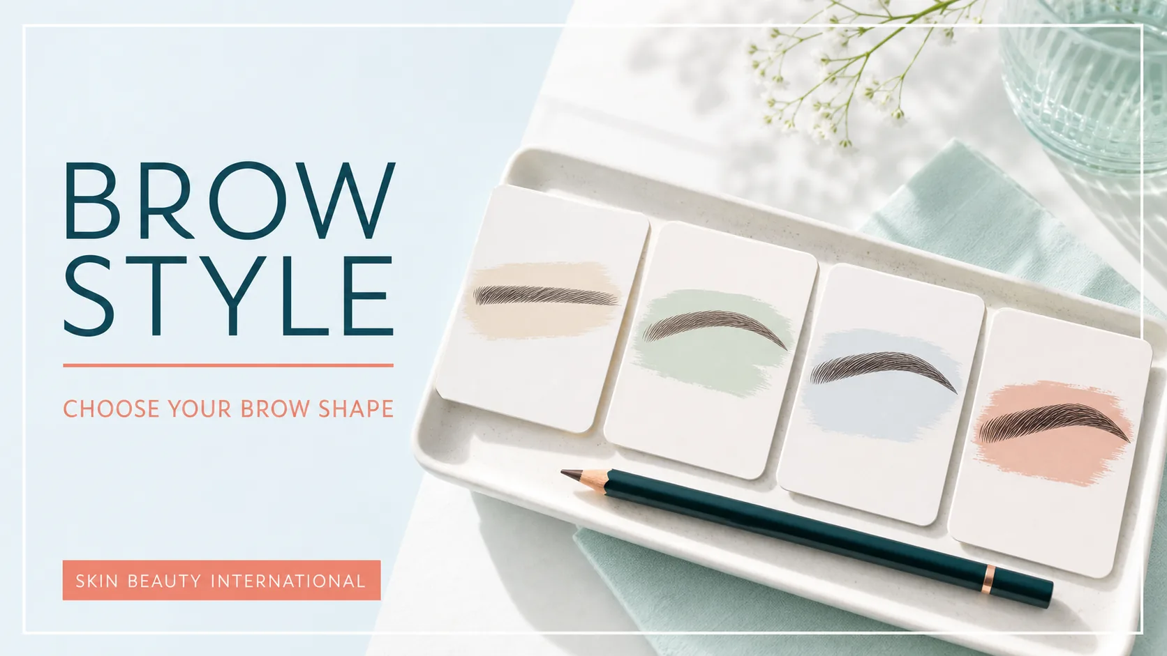 Skin Beauty Int'l editorial guide cover: CHOOSE YOUR BROW SHAPE