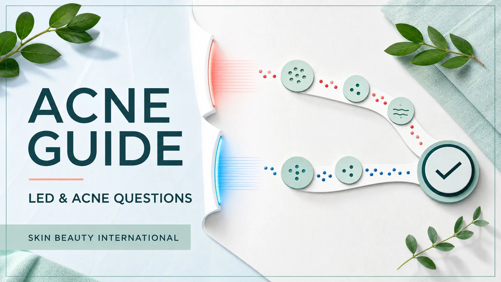 Skin Beauty Int'l editorial guide cover: LED & ACNE QUESTIONS