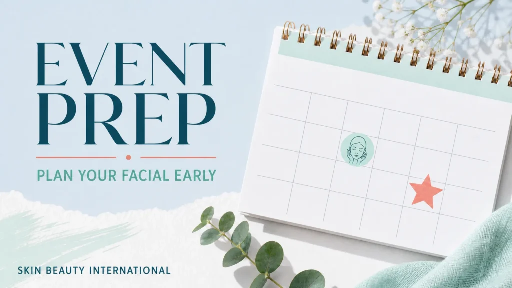 Skin Beauty Int'l editorial guide cover: PLAN YOUR FACIAL EARLY
