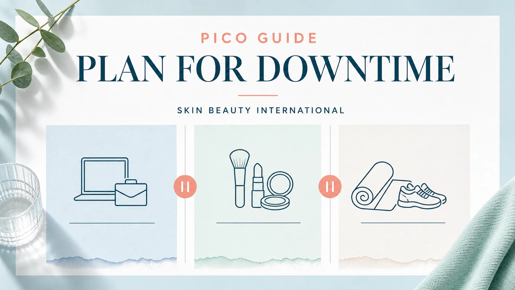Skin Beauty Int'l editorial guide cover: PLAN FOR DOWNTIME