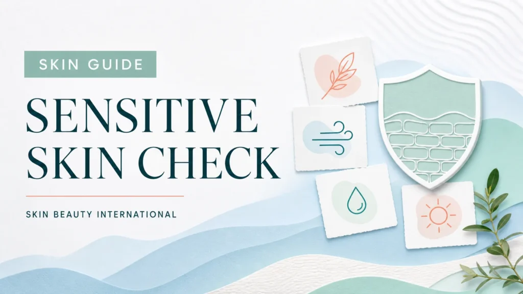 Skin Beauty Int'l editorial guide cover: SENSITIVE SKIN CHECK